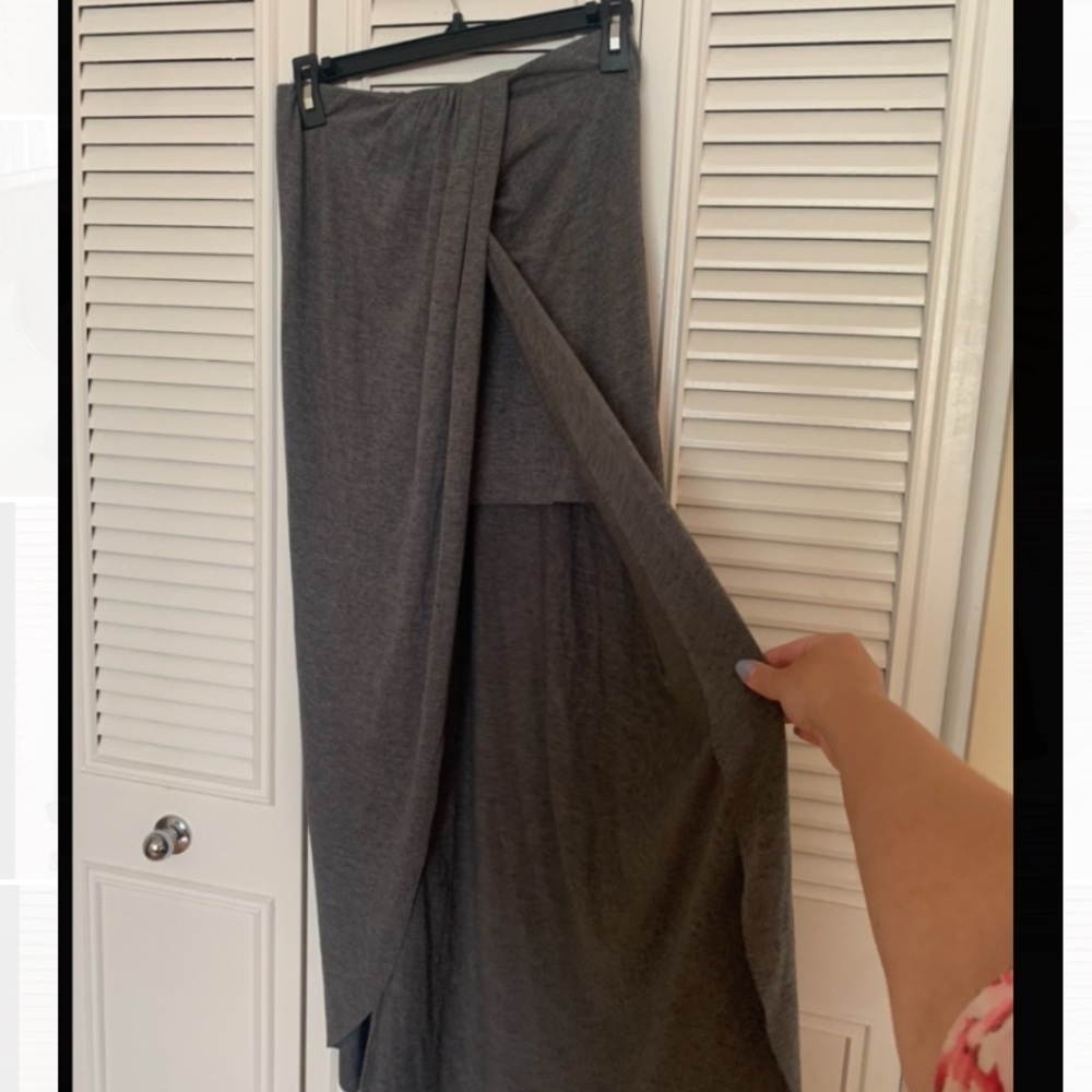 High-Low Dark Grey Skirt